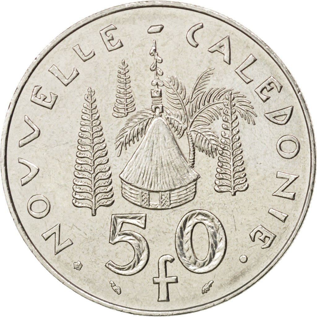 Münze, Neukaledonien, 50 Francs, 1991, VZ, Nickel, KM:13, Lecompte:127