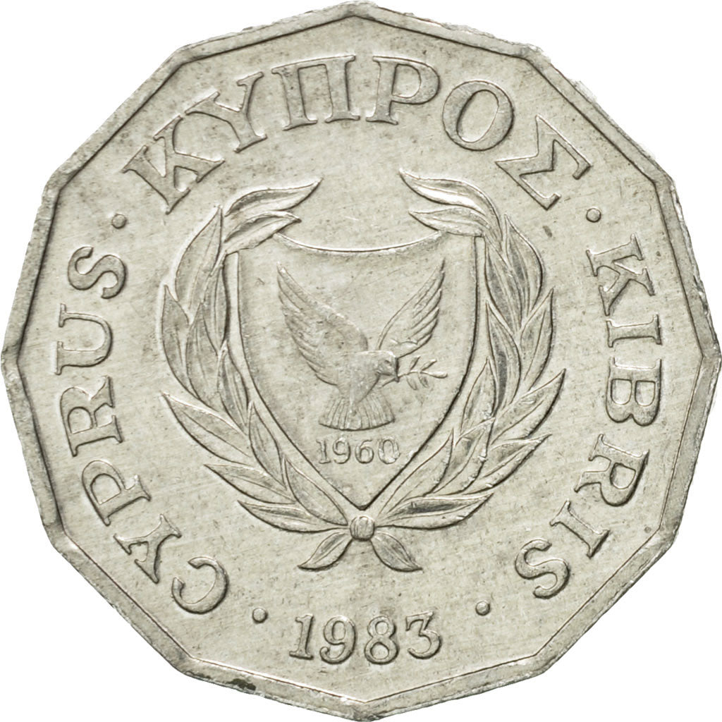 Coin, Cyprus, Half Cent, 1983, EF(40-45), Aluminum, KM:52