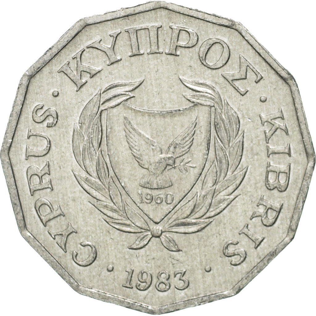 Coin, Cyprus, Half Cent, 1983, EF(40-45), Aluminum, KM:52