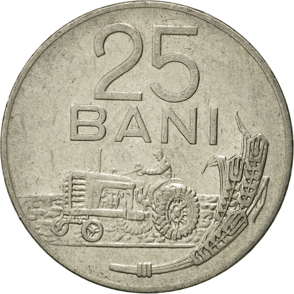 Moneta, Romania, 25 Bani, 1966, BB, Acciaio ricoperto in nichel, KM:94