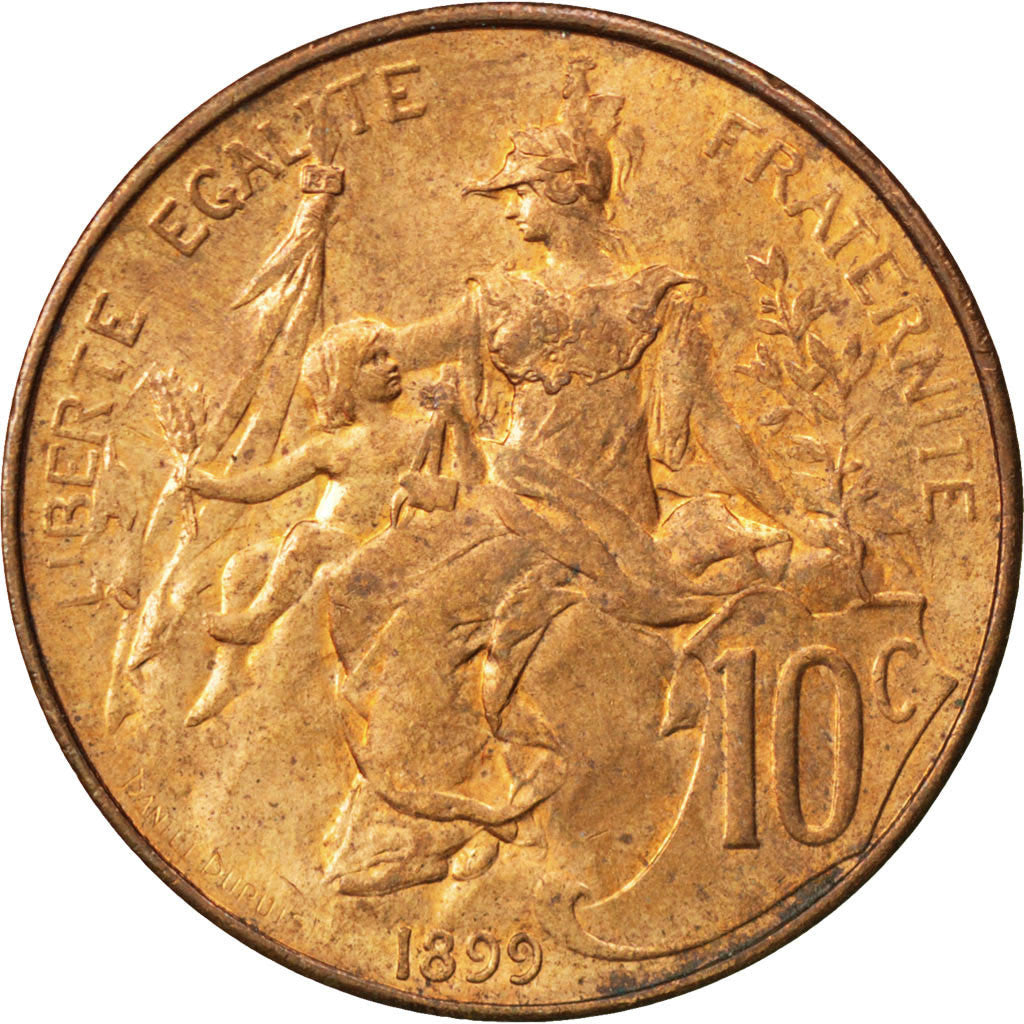 Monnaie, France, 10 Centimes, 1899, SPL, Cuivre, KM:843, Gadoury:277