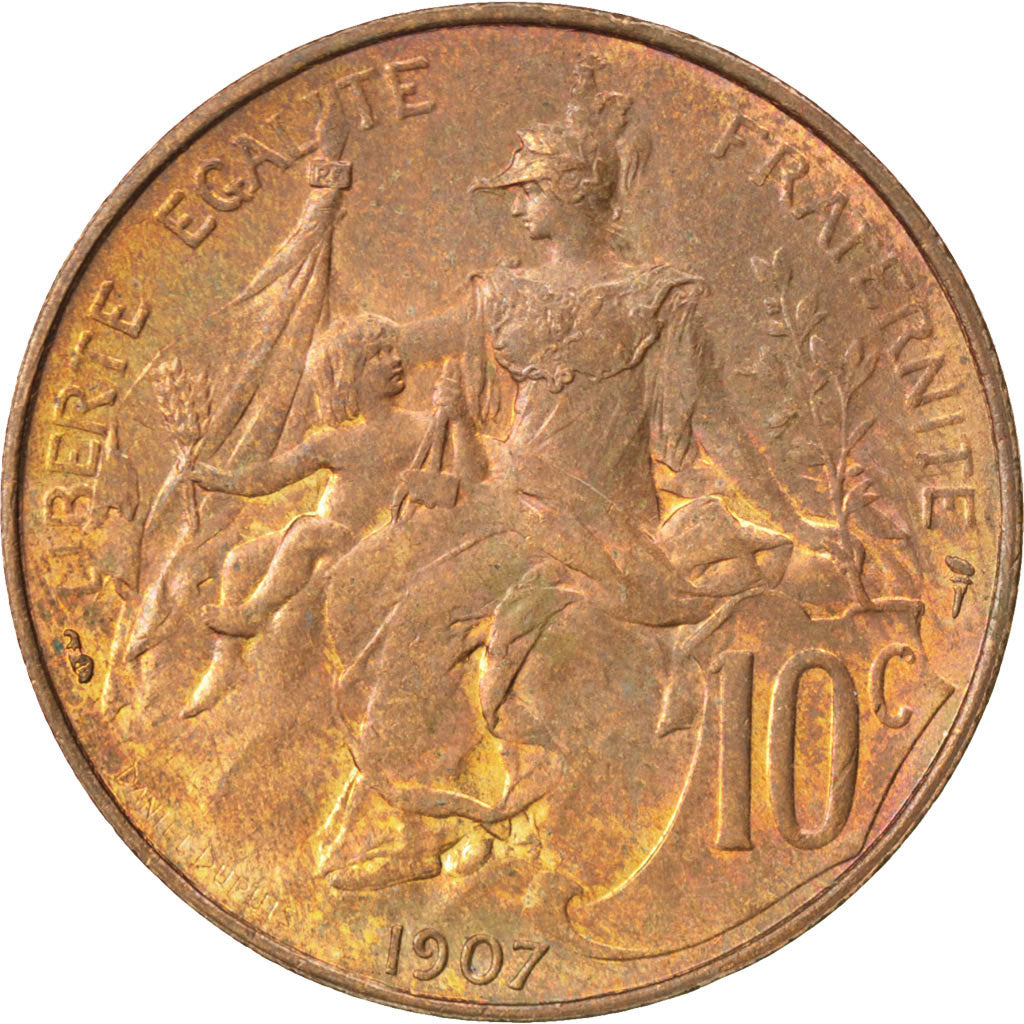 Coin, France, Dupuis, 10 Centimes, 1907, MS(64), Bronze, KM:843, Gadoury:277
