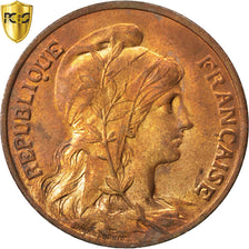 France, 10 Centimes, Daniel-Dupuis, 1907, Paris, Bronze, PCGS, MS65RB
