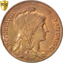 France, 10 Centimes, Daniel-Dupuis, 1910, Paris, Bronze, PCGS, MS64RB