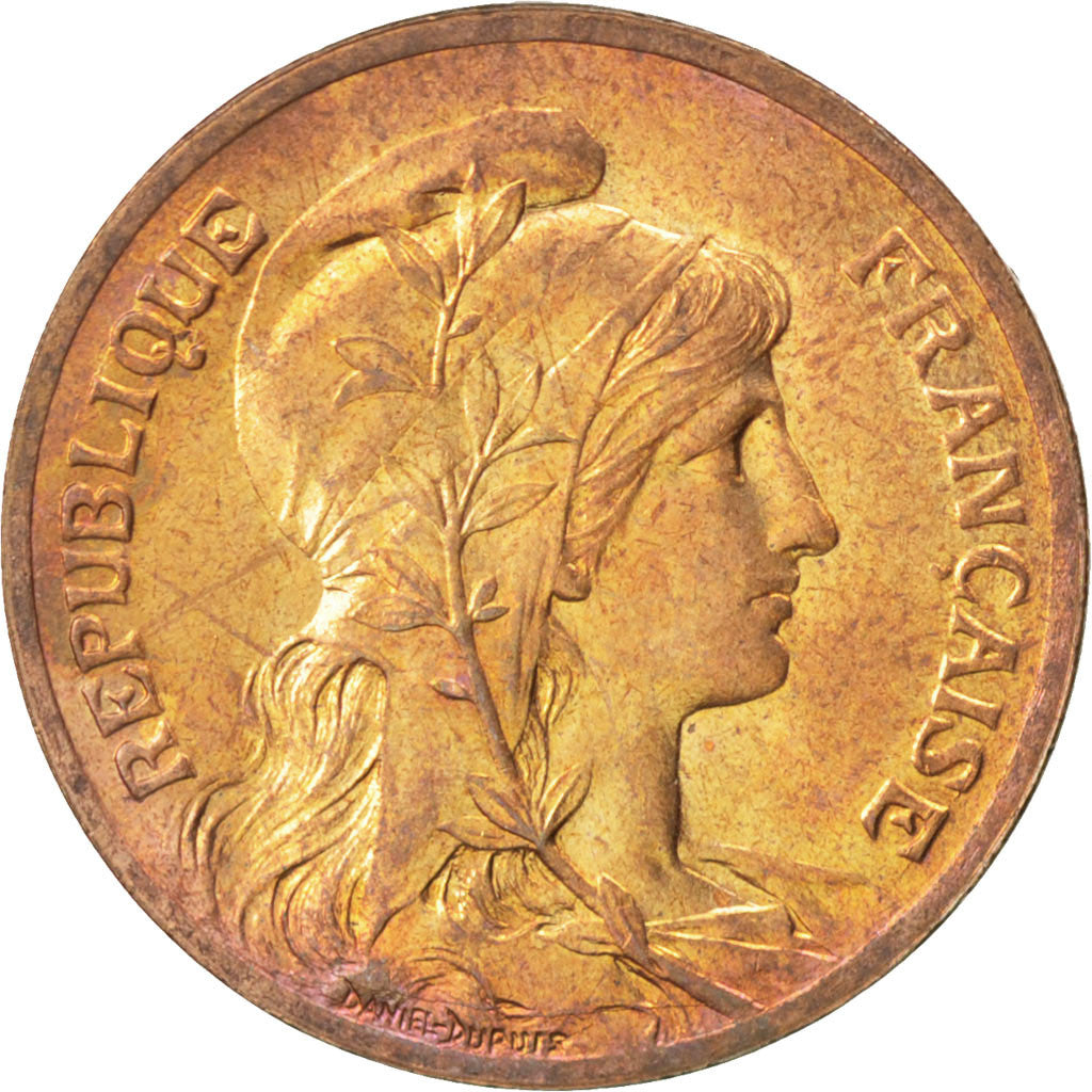 Moneta, Francja, Dupuis, 5 Centimes, 1906, MS(64), Bronze, KM:842, Gadoury:165