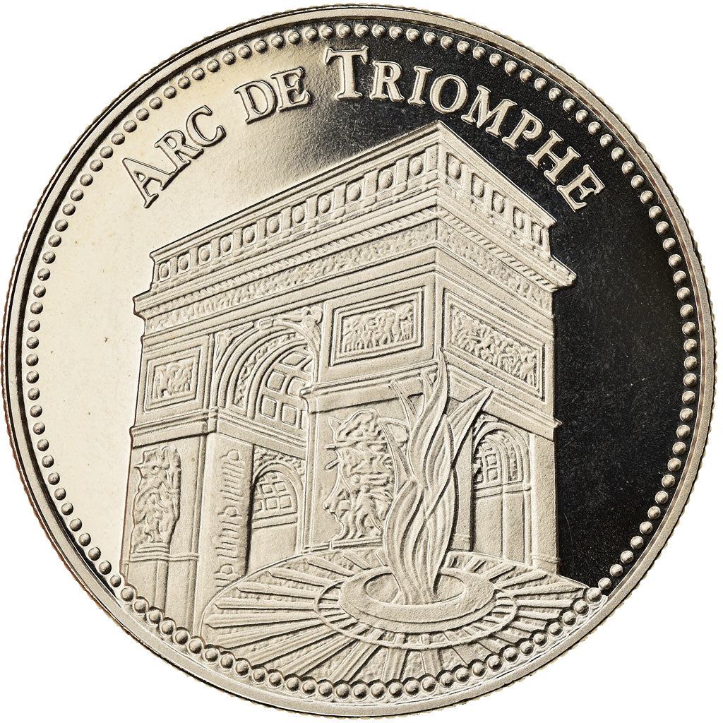 France, Medal, Paris - L'Arc de Triomphe, Geography, MS(65-70), Copper-nickel
