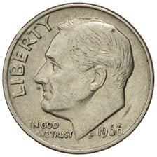 Coin, United States, Roosevelt Dime, Dime, 1966, U.S. Mint, Philadelphia