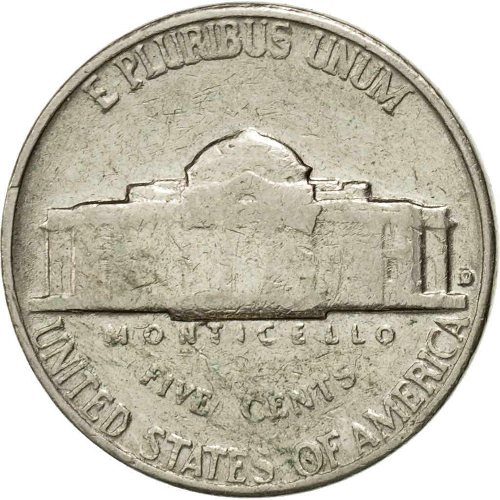 Munten, Verenigde Staten, Jefferson Nickel, 5 Cents, 1962, U.S. Mint, Denver