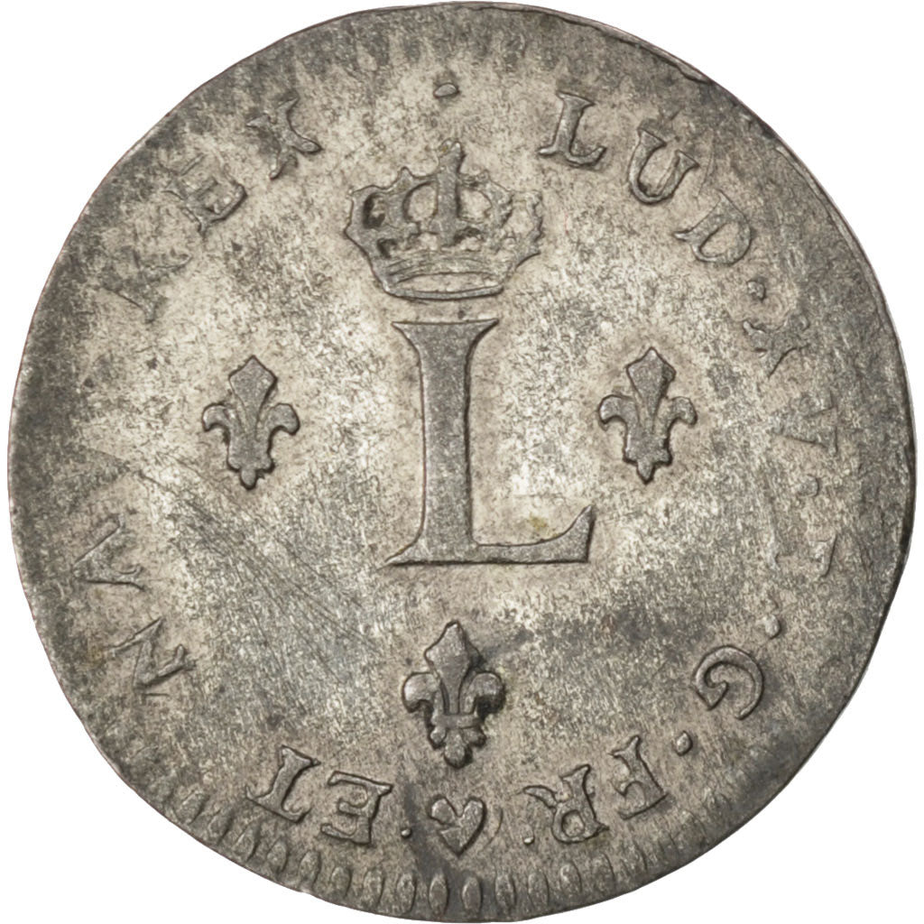 Coin, France, Louis XV, Double sol (2 sous) en billon, 2 Sols, 1742, Strasbourg