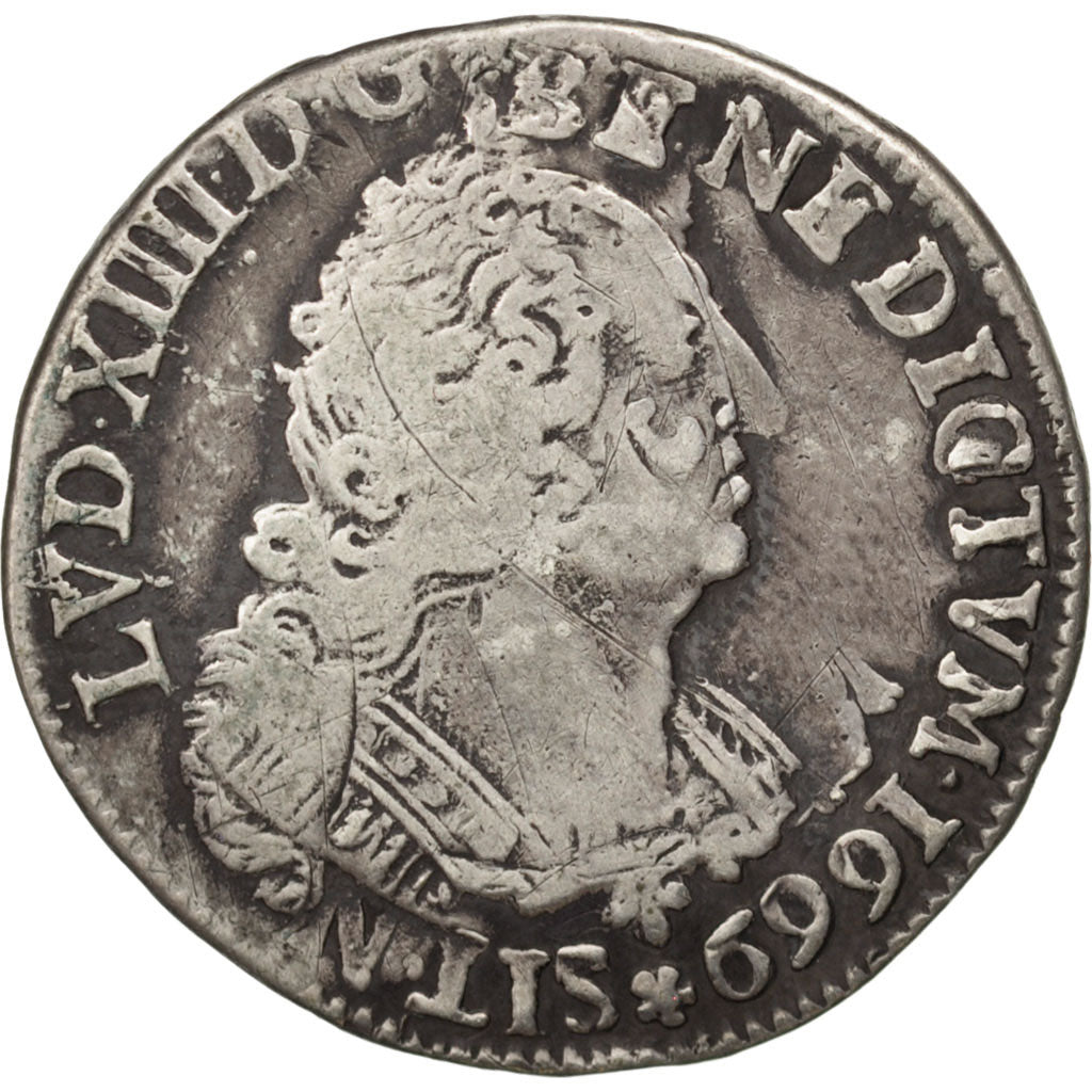 Moneta, Francia, Louis XIV, 1/4 Écu aux palmes, 1/4 Ecu, 1694, Paris, BB