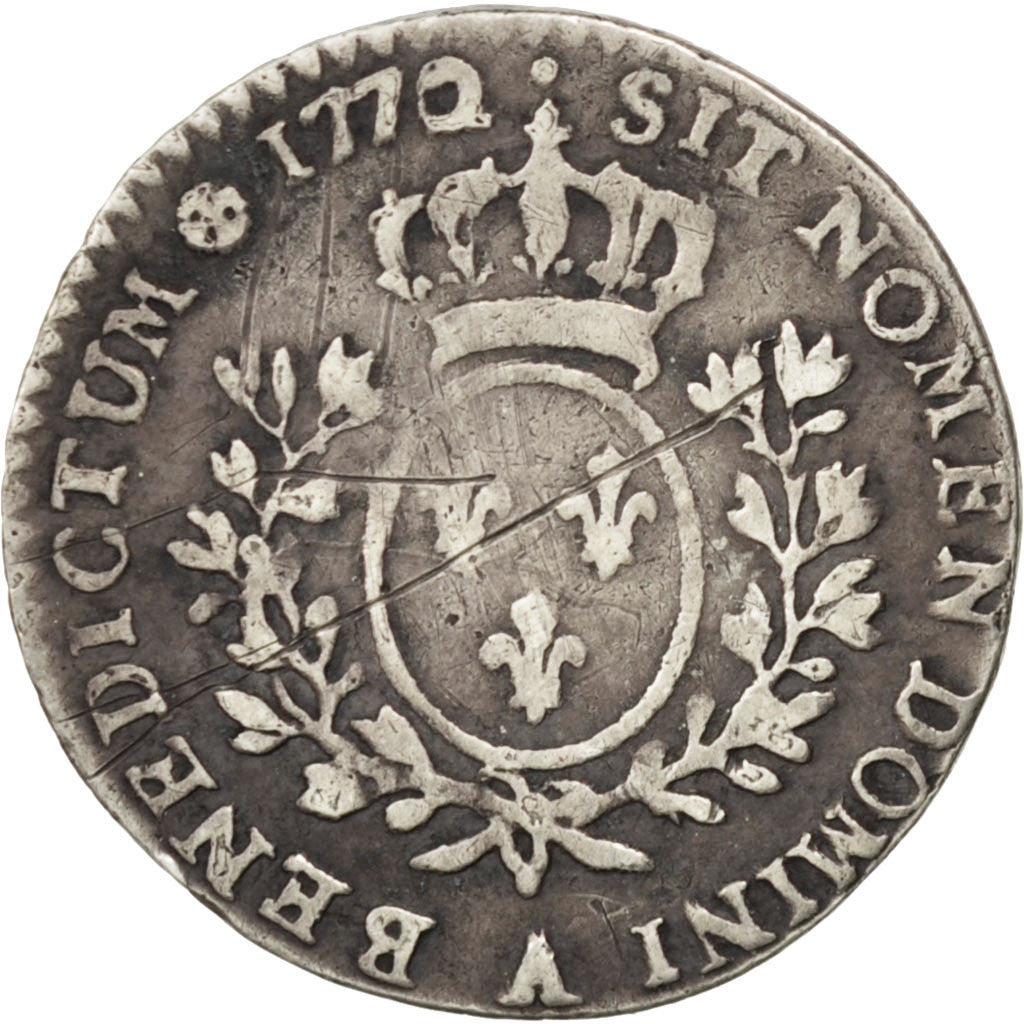 Monnaie, France, Louis XV, 1/10 Écu à la vieille tête, 12 Sols, 1/10 ECU