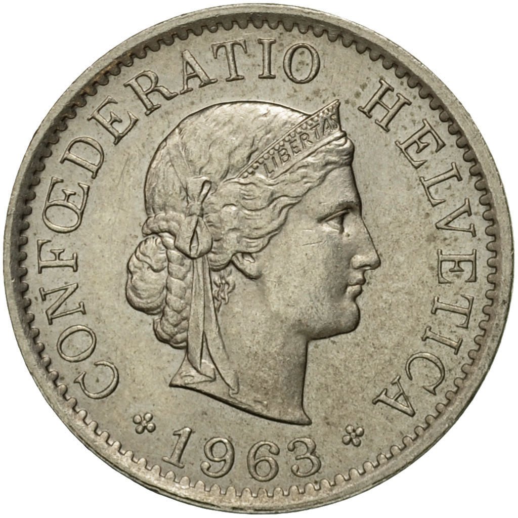 Moneta, Svizzera, 5 Rappen, 1963, Bern, BB+, Rame-nichel, KM:26