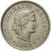 Moneda, Suiza, 5 Rappen, 1963, Bern, MBC+, Cobre - níquel, KM:26
