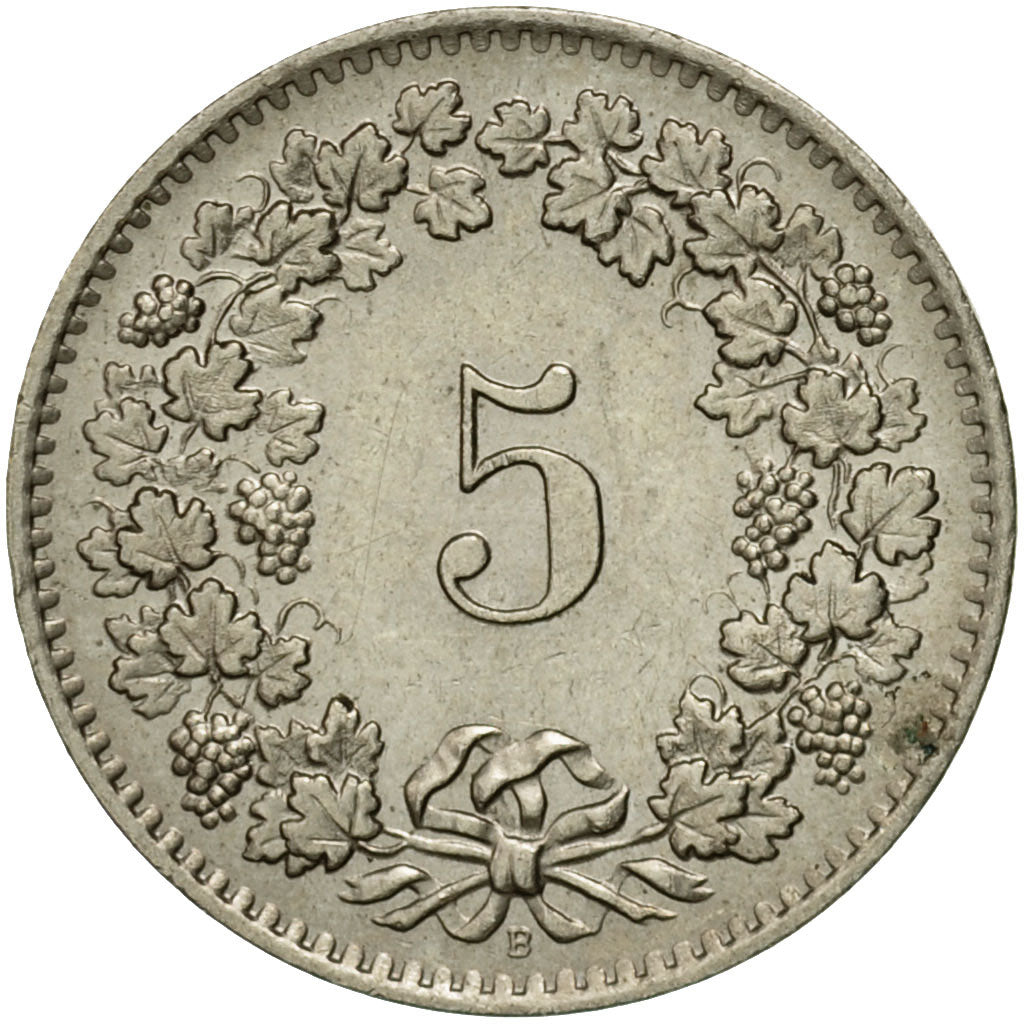 Moneta, Svizzera, 5 Rappen, 1963, Bern, BB+, Rame-nichel, KM:26