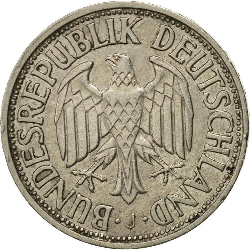 Coin, GERMANY - FEDERAL REPUBLIC, Mark, 1950, Hambourg, EF(40-45)