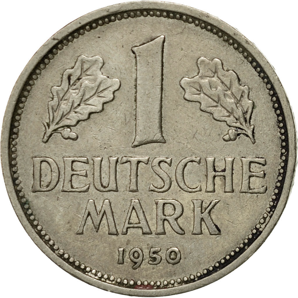 Coin, GERMANY - FEDERAL REPUBLIC, Mark, 1950, Hambourg, EF(40-45)
