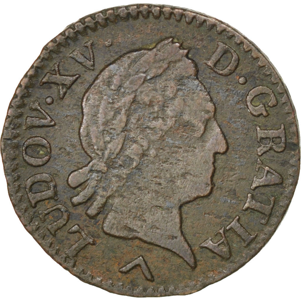 Monnaie, France, Louis XV, Liard à la vieille tête, Liard, 1770, Lille, TB+
