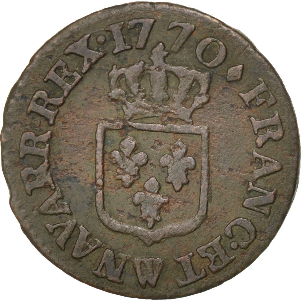 Monnaie, France, Louis XV, Liard à la vieille tête, Liard, 1770, Lille, TB+