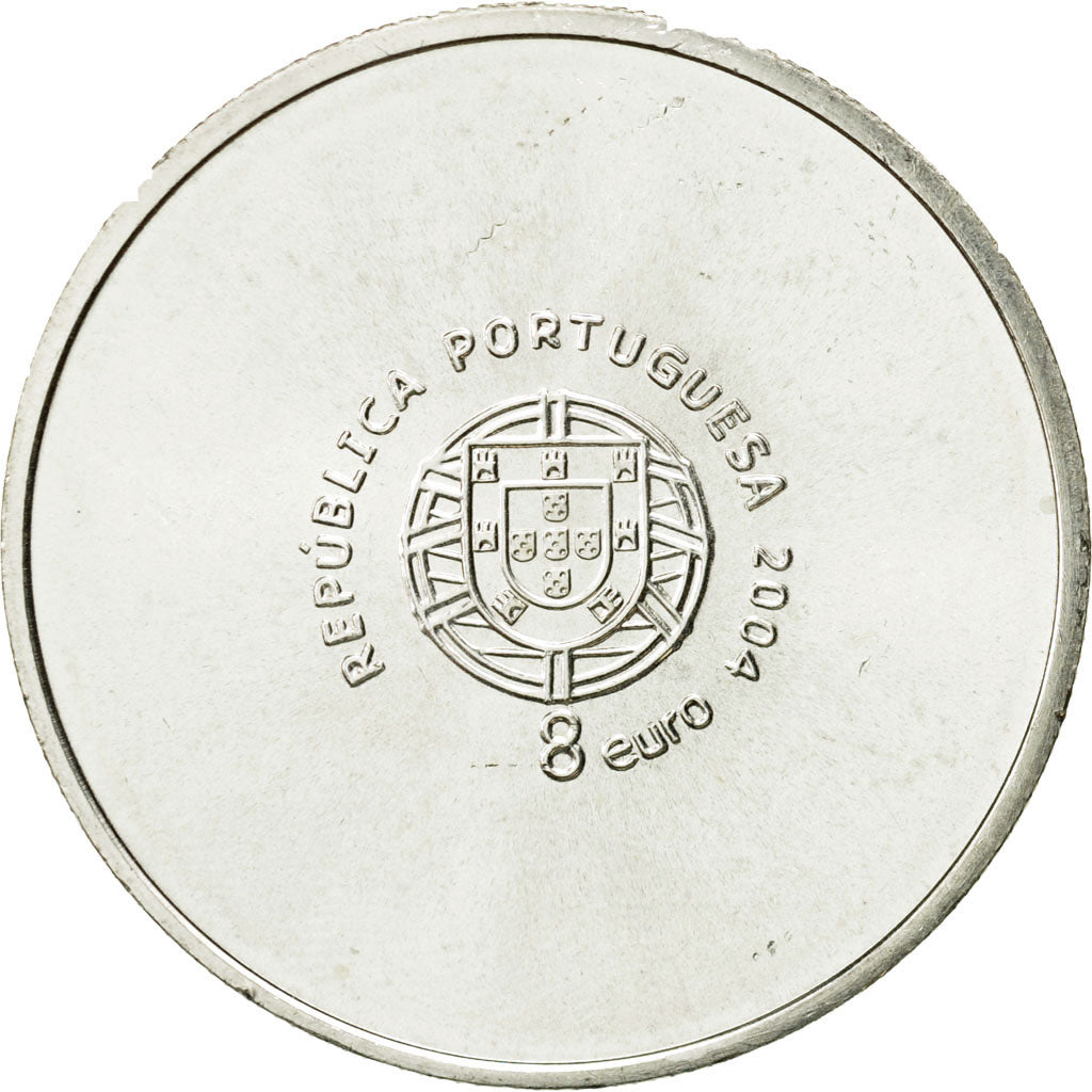 Portugal, 8 Euro, 2004, Lisbon, MS(63), Srebro, KM:758a