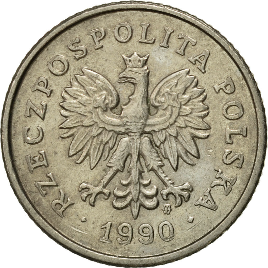 Münze, Polen, 50 Groszy, 1990, Warsaw, SS, Copper-nickel, KM:281