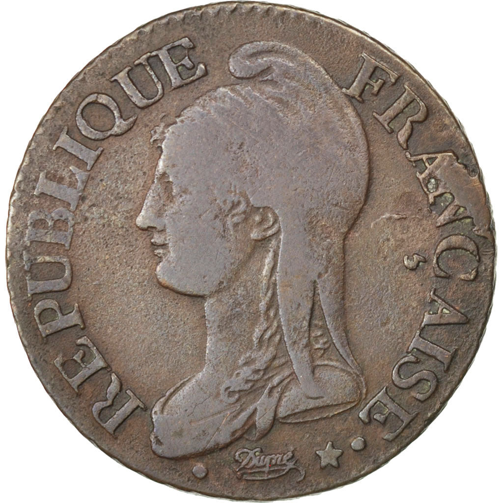 Coin, France, Dupré, 5 Centimes, 1799, Paris, VF(30-35), Bronze, KM:640.1