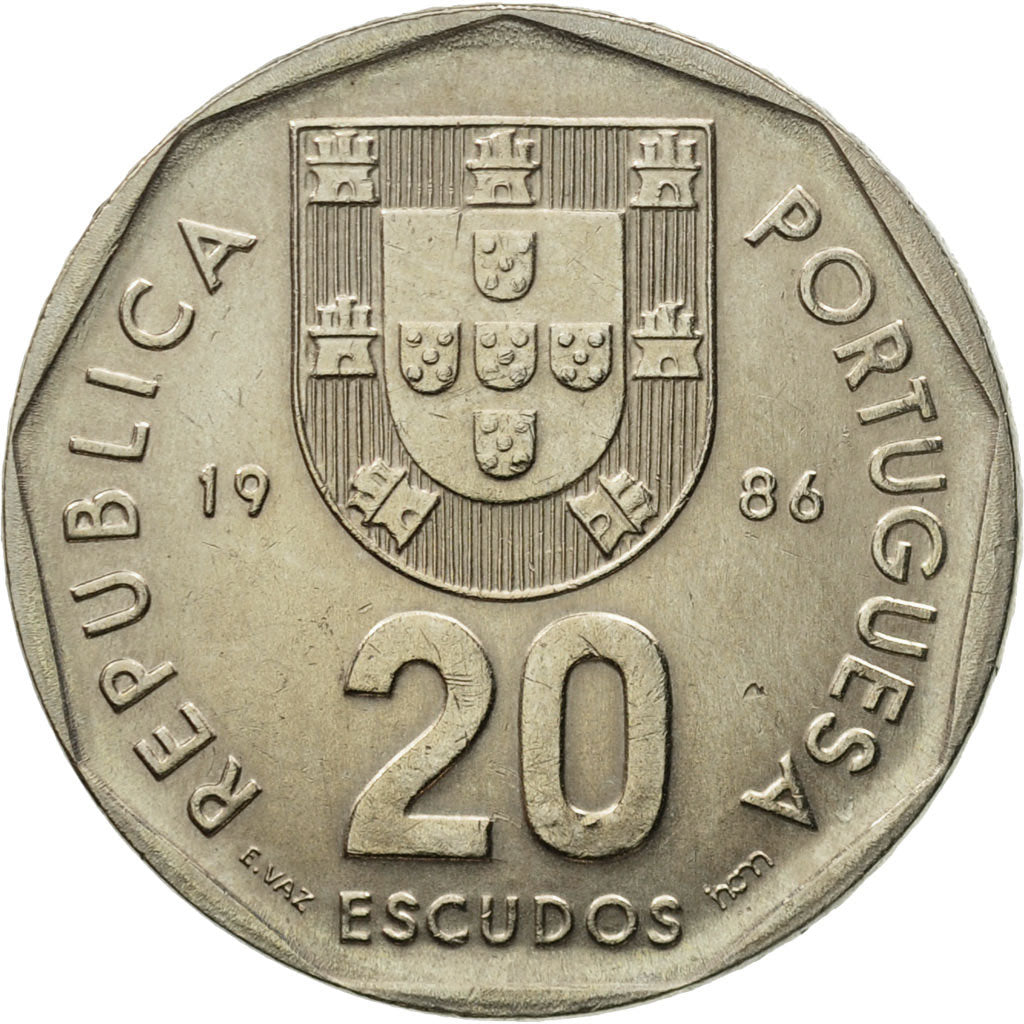 Monnaie, Portugal, 20 Escudos, 1986, Lisbonne, TTB+, Copper-nickel, KM:634.1