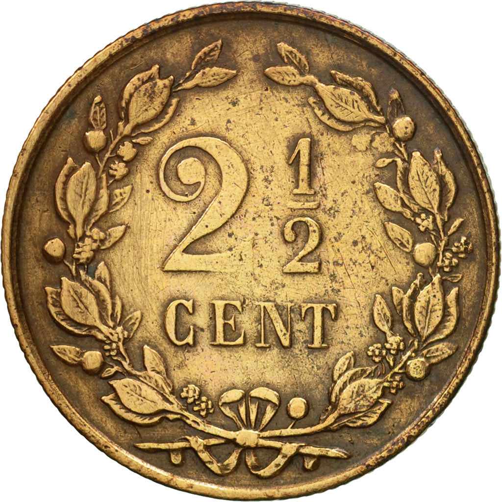 Münze, Niederlande, William III, 2-1/2 Cent, 1886, SS, Bronze, KM:108.1