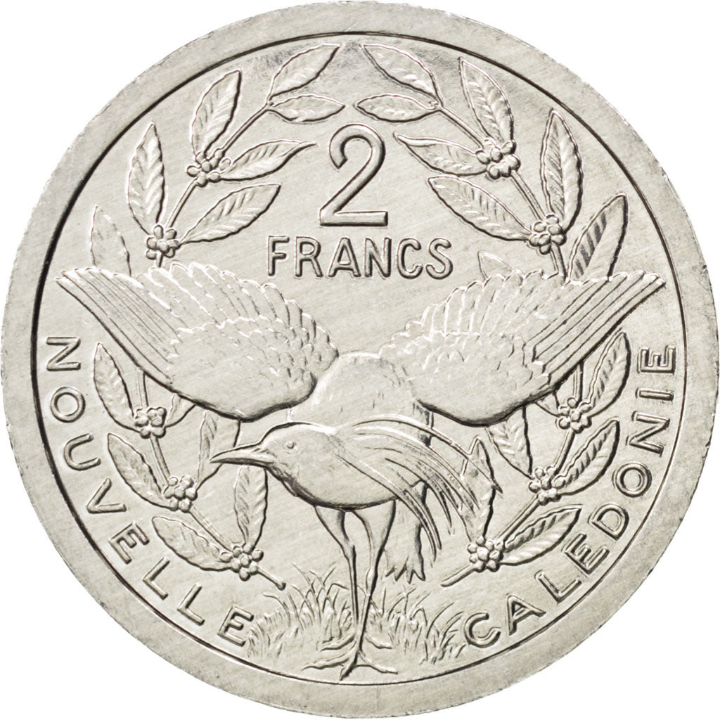 Moneta, Nuova Caledonia, 2 Francs, 1990, SPL+, Alluminio, KM:14