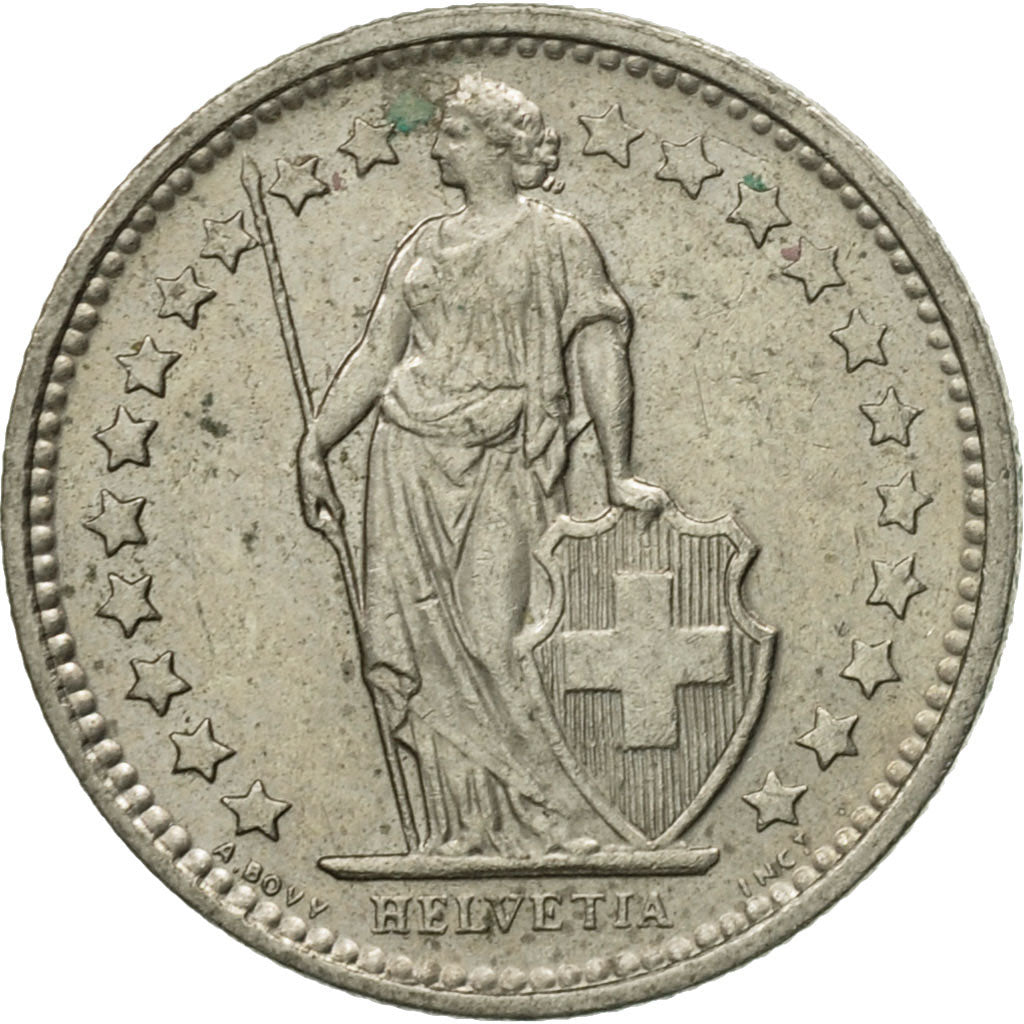 Coin, Switzerland, 1/2 Franc, 1974, Bern, EF(40-45), Copper-nickel, KM:23a.1