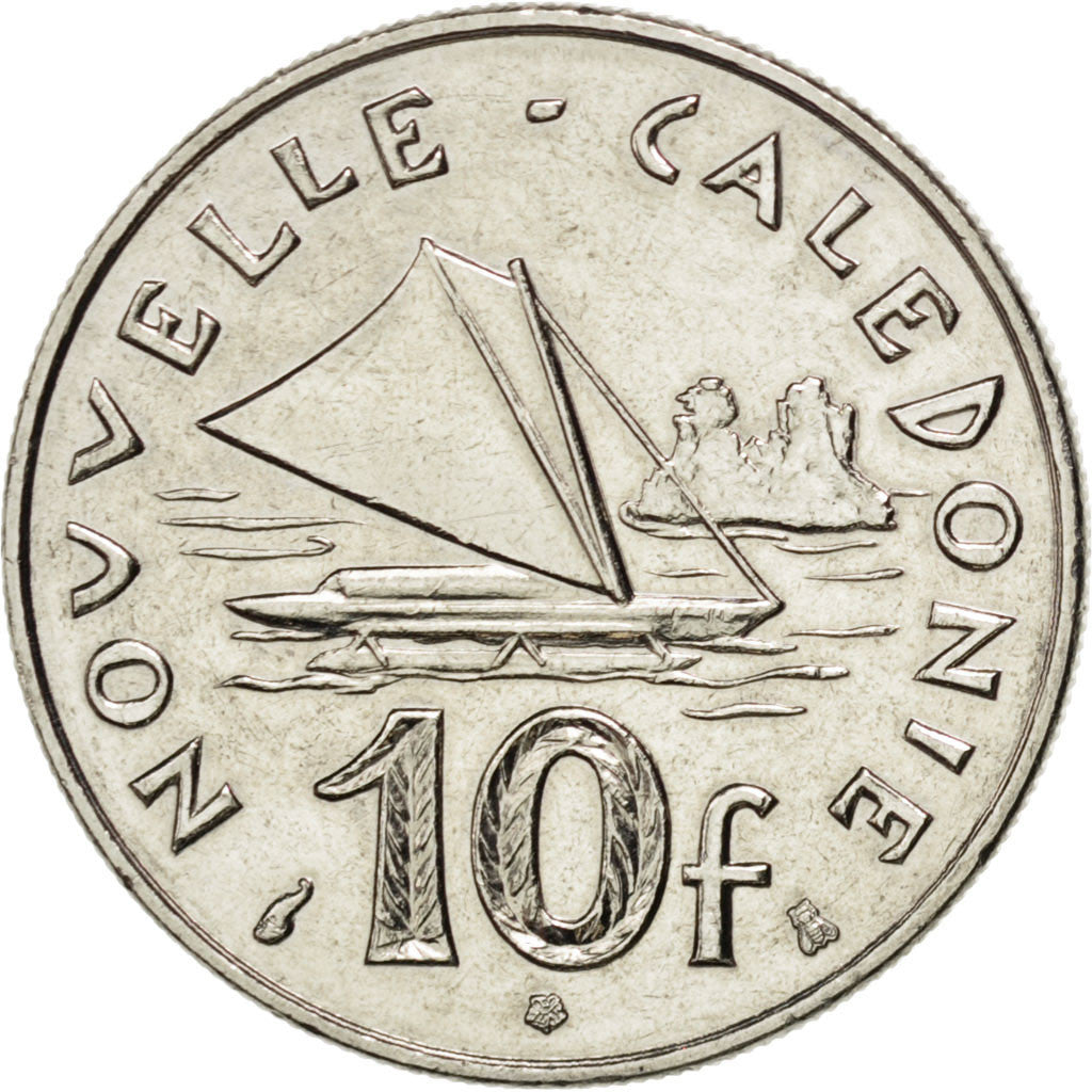 Moneta, Nuova Caledonia, 10 Francs, 1995, SPL, Nichel, KM:11