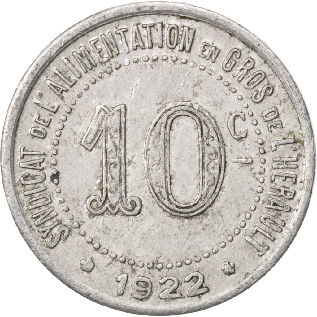 Moneta, Francia, 10 Centimes, 1922, BB, Alluminio, Elie:20.2
