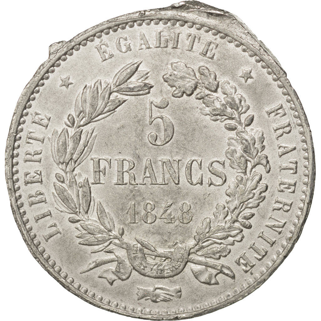 Munten, Frankrijk, 5 Francs, 1848, Paris, PR, Tin, KM:Pn72, Gadoury:701