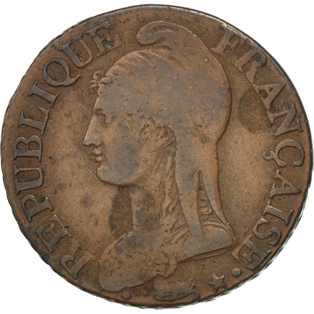 Coin, France, Dupré, 5 Centimes, 1798, Bordeaux, VF(30-35), Bronze, KM:640.8