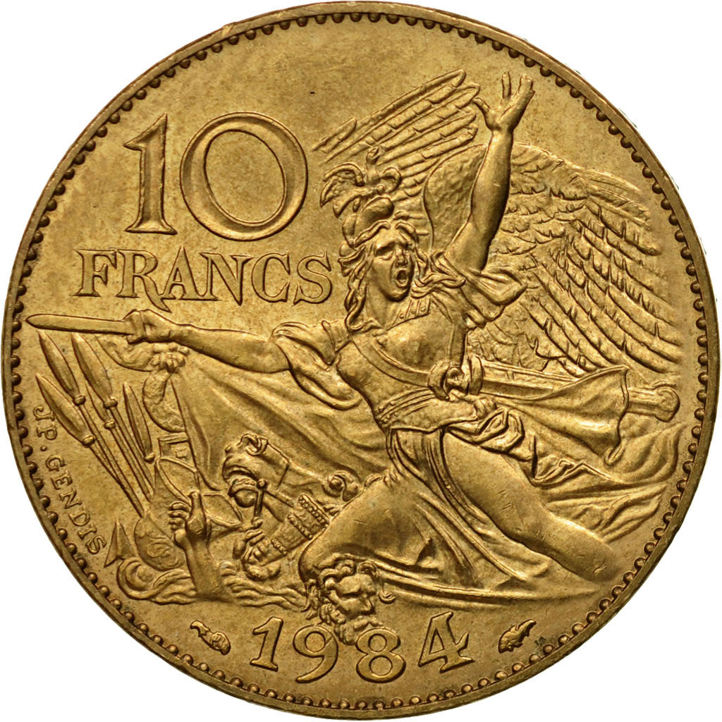 Moneda, Francia, François Rude, 10 Francs, 1984, Paris, SC, Níquel - bronce