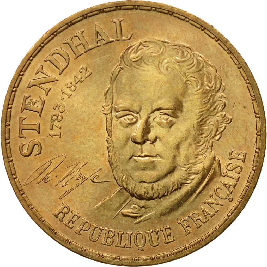 Coin, France, Stendhal, 10 Francs, 1983, Paris, MS(60-62), Nickel-Bronze