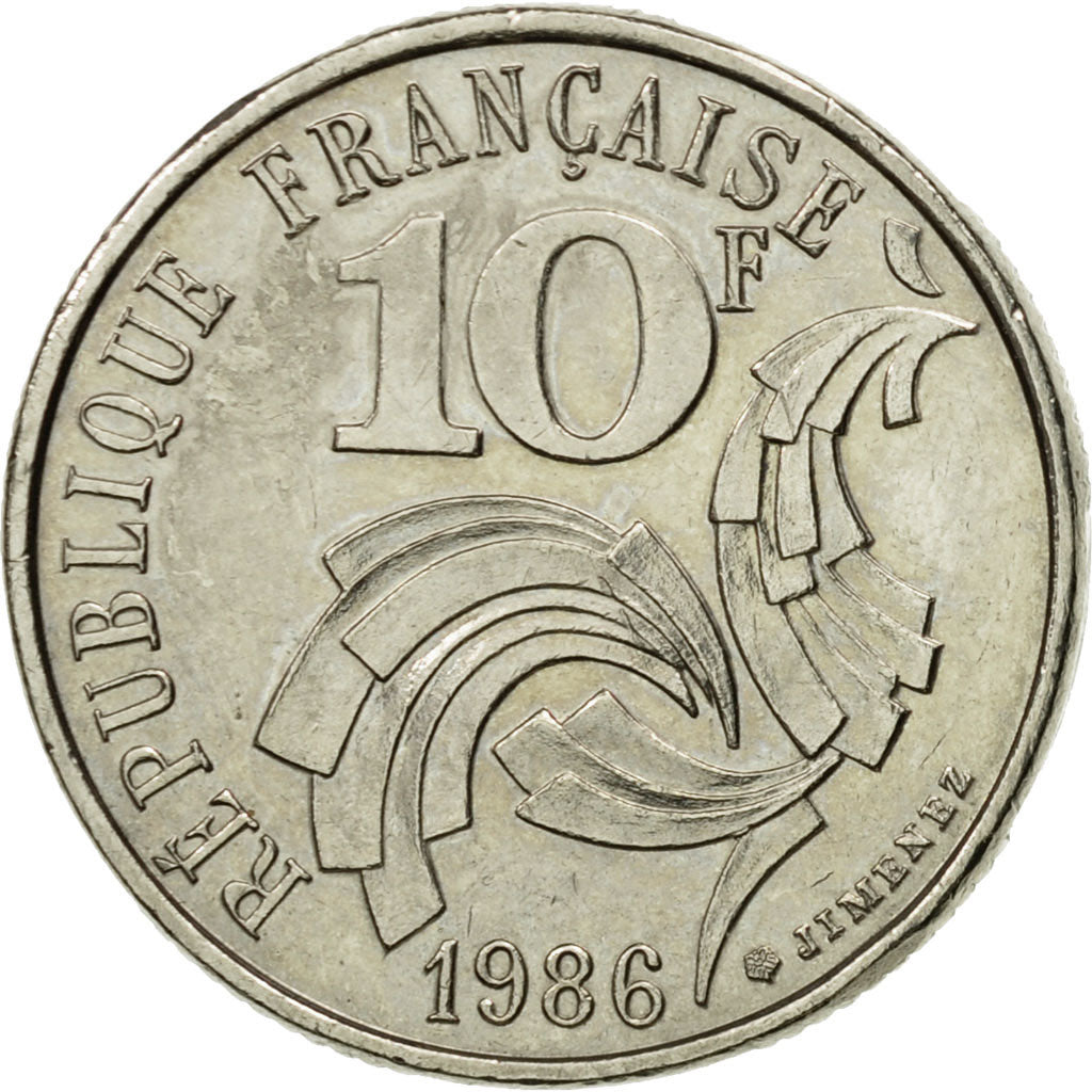 Monnaie, France, Jimenez, 10 Francs, 1986, Paris, TTB+, Nickel, KM:959