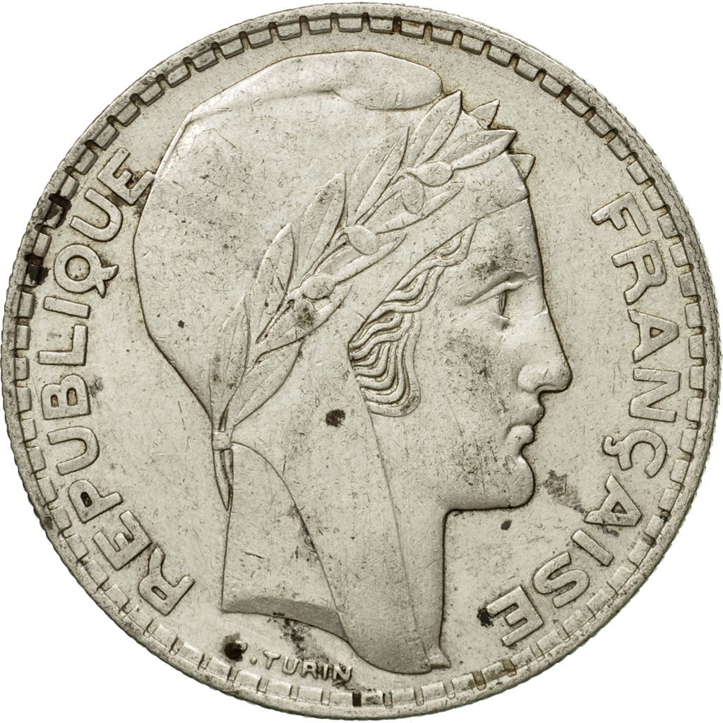 Coin, France, Turin, 20 Francs, 1938, Paris, AU(55-58), Silver, KM:879