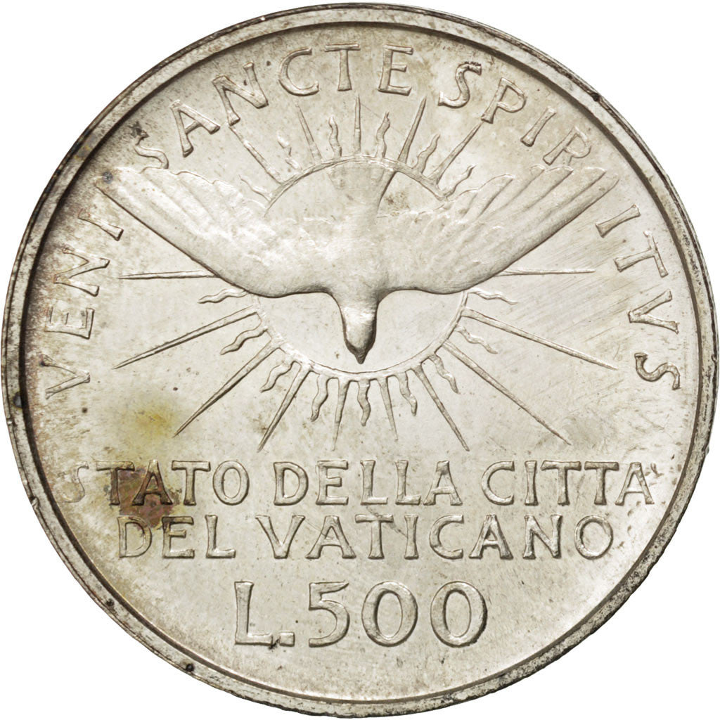 Coin, VATICAN CITY, Sede Vacante, 500 Lire, 1963, MS(63), Silver, KM:75