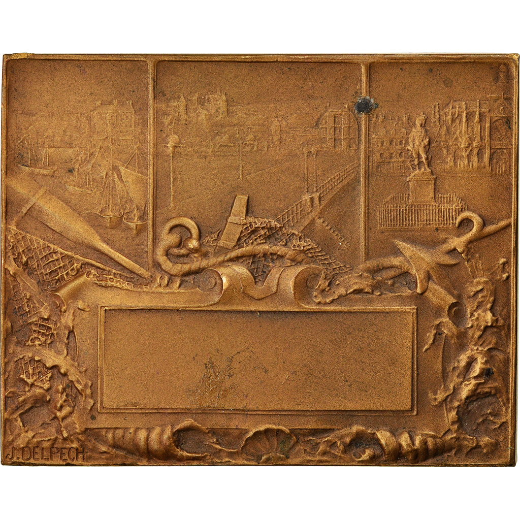 Francia, medaglia, Ville de Dieppe, Delpech, BB+, Bronzo