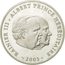 Mónaco, Rainier III & Albert, 10 Euro, 2003, MDP, Plata, SC, Gadoury:MC181