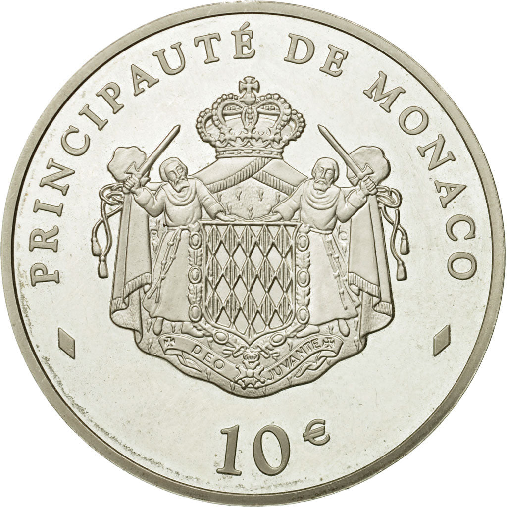 Mónaco, Rainier III & Albert, 10 Euro, 2003, MDP, Plata, SC, Gadoury:MC181