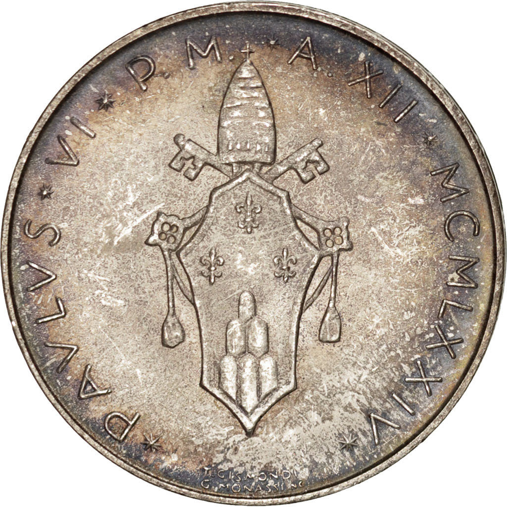 Monnaie, Cité du Vatican, Paul VI, 500 Lire, 1974, SPL, Argent, KM:123