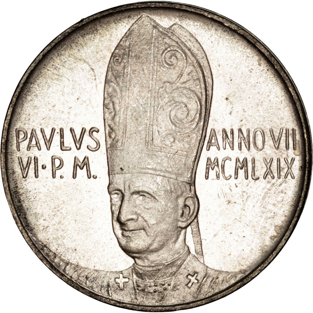 Münze, Vatikanstadt, Paul VI, 500 Lire, 1969, UNZ, Silber, KM:115
