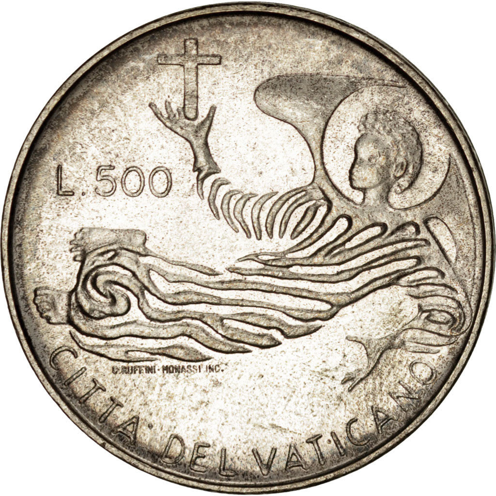 Münze, Vatikanstadt, Paul VI, 500 Lire, 1969, UNZ, Silber, KM:115