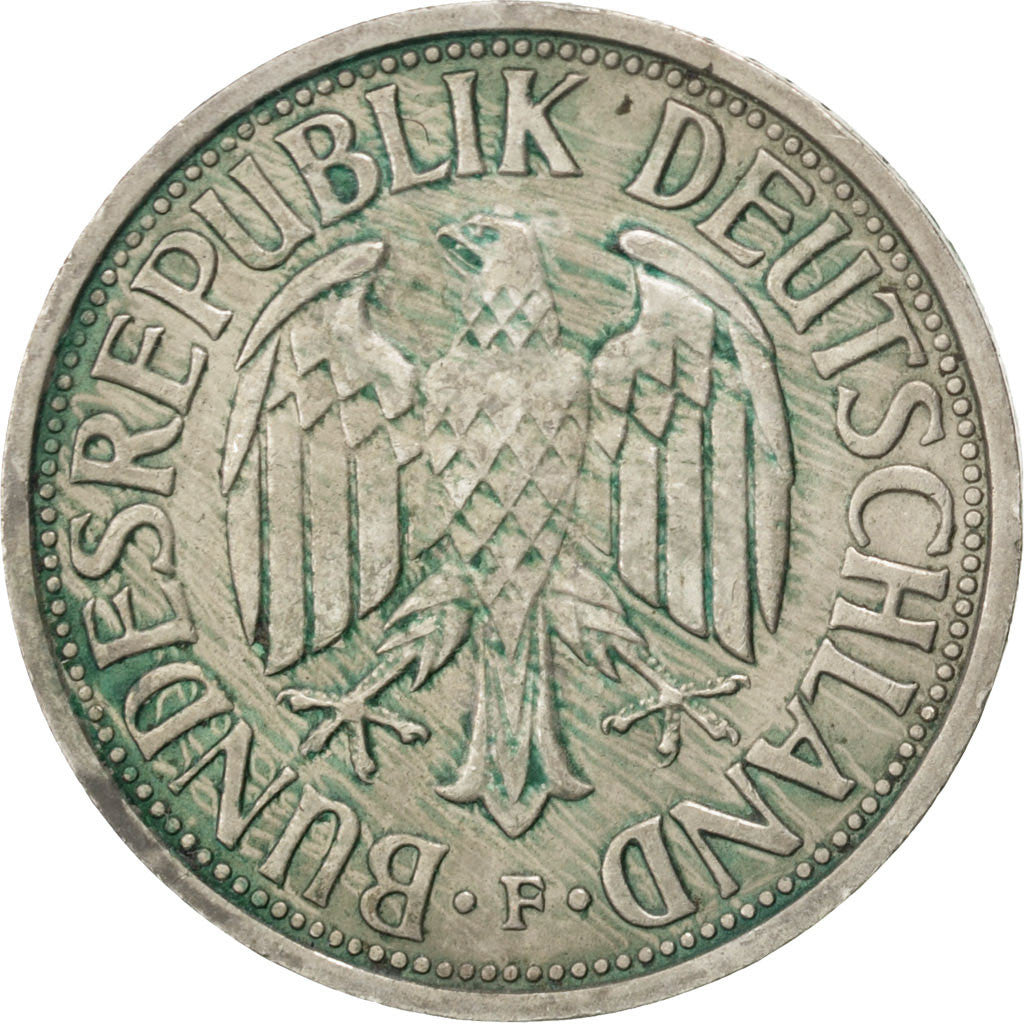 GERMANY - FEDERAL REPUBLIC, 2 Mark, 1951, Stuttgart, KM #111, EF(40-45),...