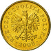Coin, Poland, 5 Groszy, 2008, Warsaw, MS(65-70), Brass, KM:278