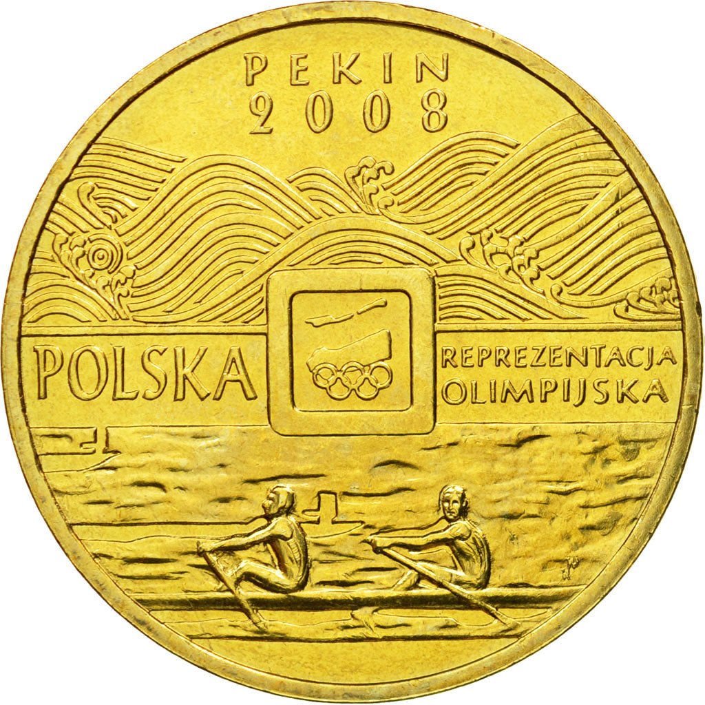 Coin, Poland, 2 Zlote, 2008, Warsaw, MS(65-70), Brass, KM:644