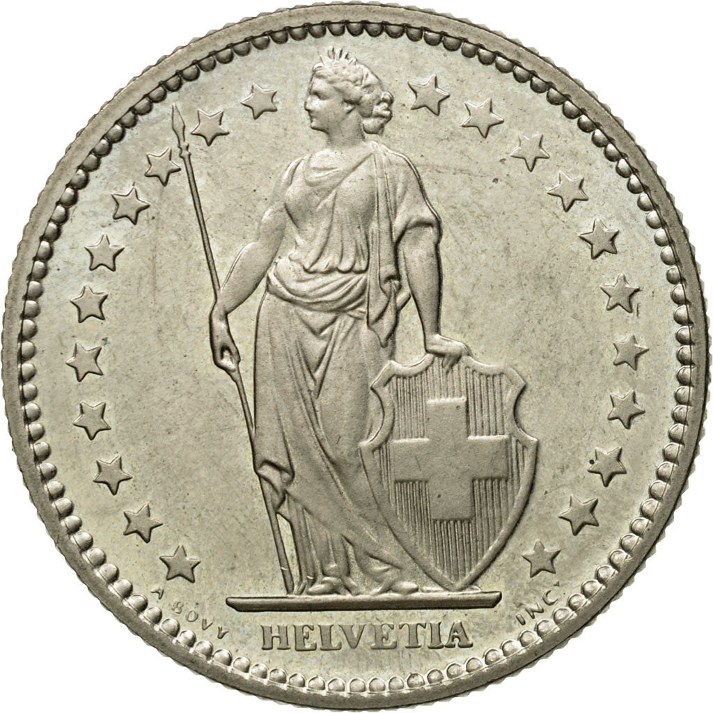 Coin, Switzerland, 2 Francs, 1980, Bern, MS(60-62), Copper-nickel, KM:21a.1