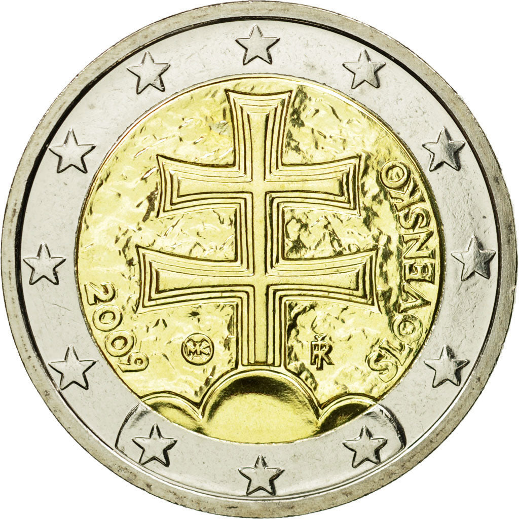 Slovakia 2 Euro 2009 MS(65-70) Bi-Metallic KM:102 – Numiscorner.com