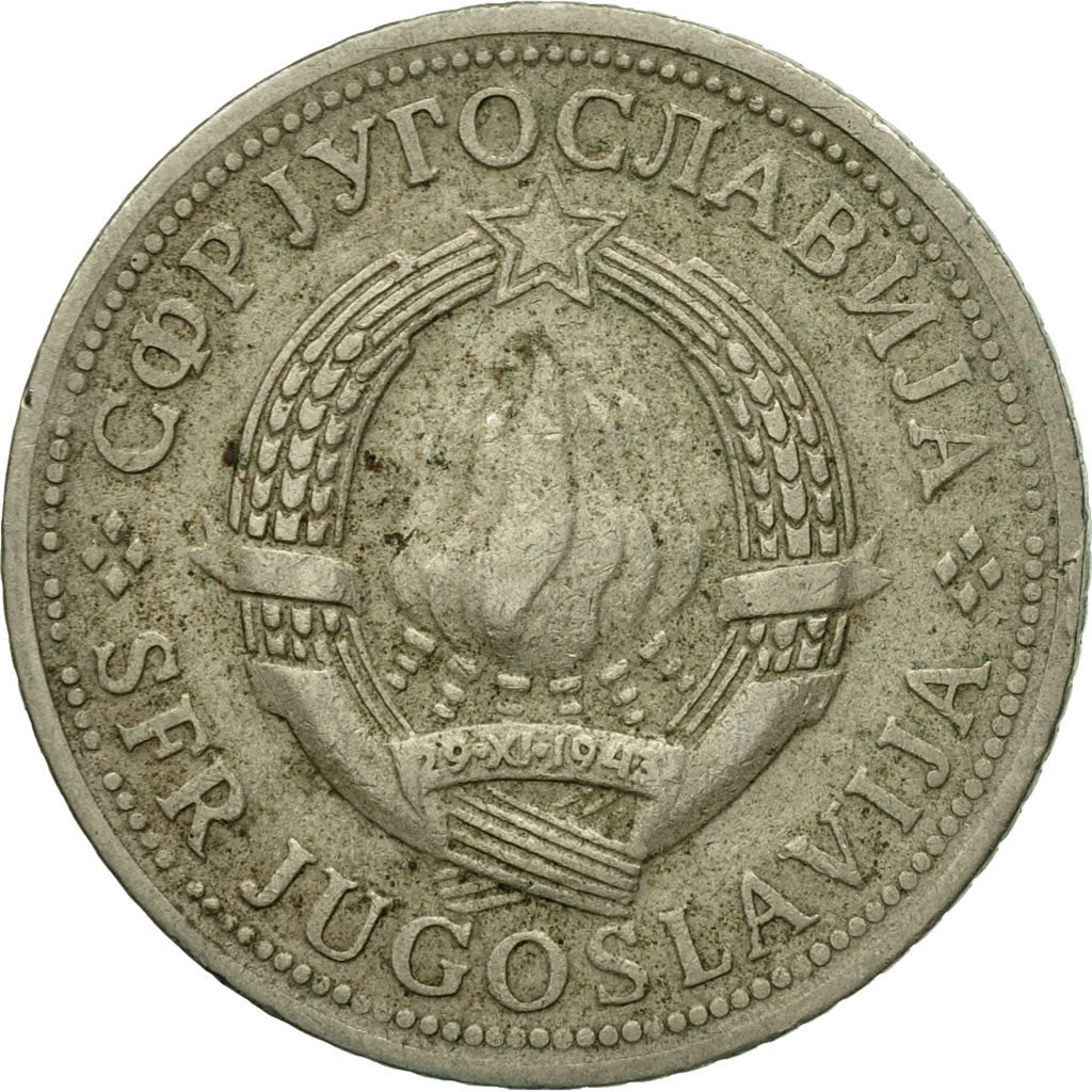 Moneta, Jugosławia, 2 Dinara, 1973, EF(40-45), Miedź-Nikiel-Cynk, KM:57